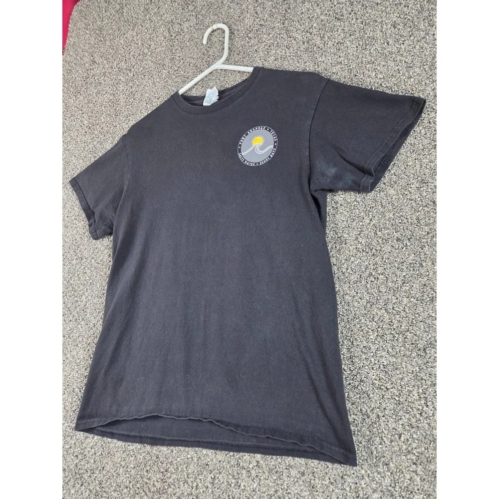 Delta Pro Weight Stay Salty Port Aransas TX T-Shirt Mens Medium Black Graphic T